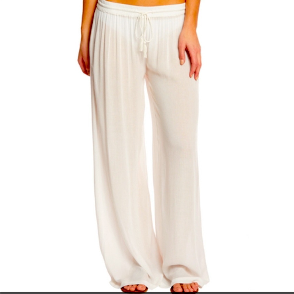 Volcom White Swim Cover up pants (L)